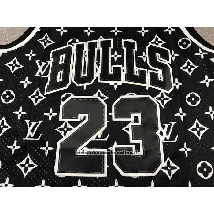 Maglia Chicago Bulls x Lv Michael Jordan #23 Mitchell & Ness 1997-98 Nero